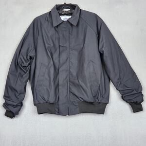 DSCP Quarterdeck Collection Jacket Mens Small Regular Black Utility Bomber Lined